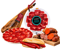 Selección de jamón ibérico y embutidos españoles